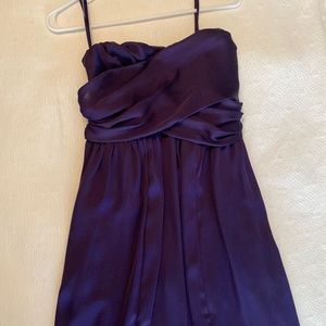 Long Plum Purple bridesmaids dress